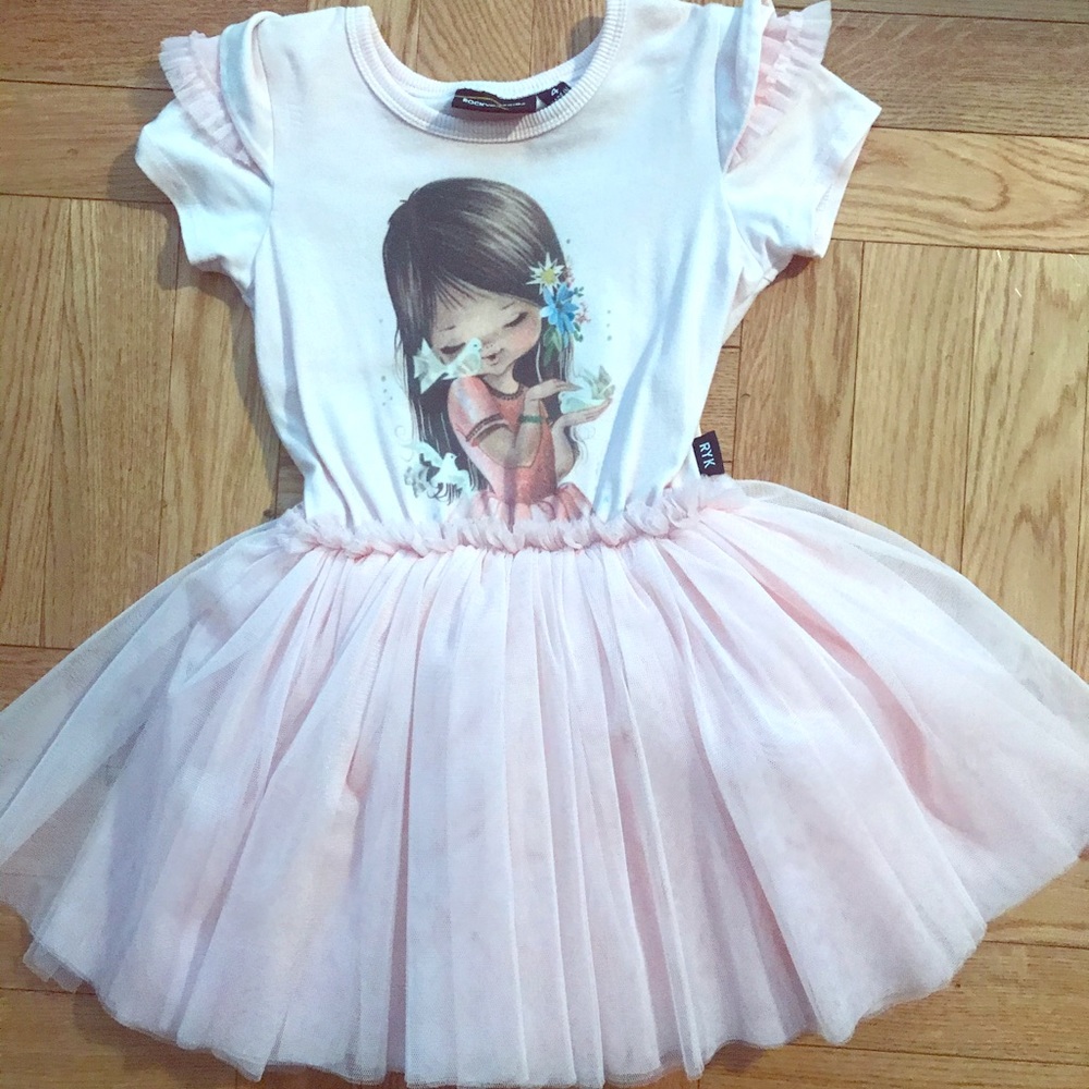 Rock your kid Pink Tulle dress in EUC